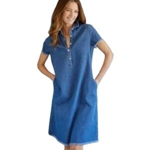 J. Mclaughlin Jones Indigo Denim Dress Size Xsmall
